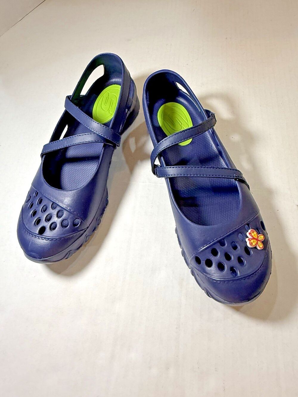 Skechers Cali Gear Mary Jane Waterproof Sandals Blue Adjustable Women's Size 10